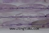 CRI04 15.5 inches 10*30mm faceted rice amethyst beads wholesale