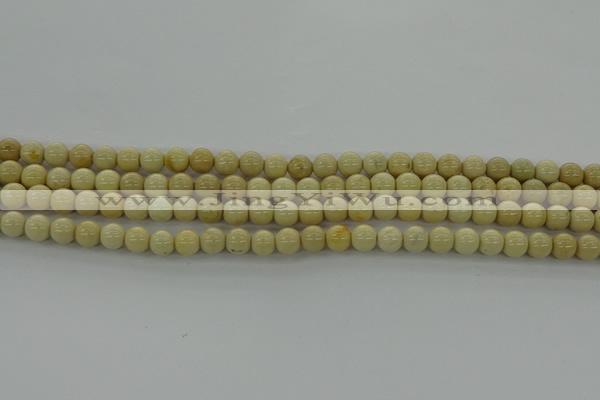 CRI201 15.5 inches 6mm round riverstone beads wholesale