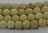 CRI211 15.5 inches 6mm faceted round riverstone beads wholesale