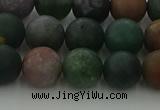 CRO1083 15.5 inches 10mm round matte Indian agate beads wholesale