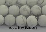 CRO1143 15.5 inches 10mm round matte white howlite beads