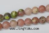 CRO123 15.5 inches 8mm round rhodochrosite gemstone beads wholesale