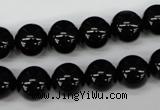 CRO203 15.5 inches 10mm round black agate beads wholesale
