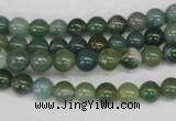 CRO22 15.5 inches 6mm round moss agate gemstone beads wholesale