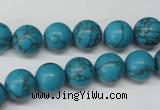 CRO226 15.5 inches 10mm round synthetic turquoise beads wholesale