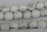 CRO227 15.5 inches 10mm round white howlite turquoise beads wholesale