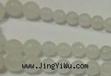 CRO712 15.5 inches 6mm – 14mm faceted round candy jade beads