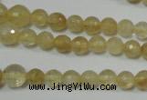 CRO747 15.5 inches 6mm – 14mm faceted round watermelon yellow beads