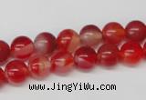 CRO80 15.5 inches 8mm round red agate gemstone beads wholesale
