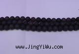 CRO841 15.5 inches 6mm round matte smoky quartz beads