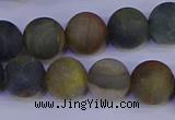 CRO913 15.5 inches 10mm round matte golden pietersite beads