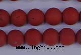 CRO943 15.5 inches 10mm round matte red jasper beads wholesale