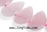 CRQ05 15 inch 20*30mm flat teardrop rose quartz beads Wholesale