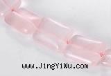 CRQ07 10*14mm rectangle A grade natural rose quartz beads