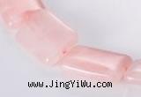CRQ09 A grade 18*25mm rectangle natural rose quartz beads