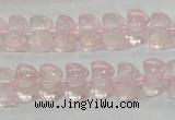 CRQ105 15.5 inches 7*11mm double heart natural rose quartz beads