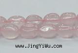 CRQ106 15.5 inches 9*12mm nugget natural rose quartz beads wholesale