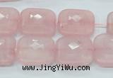 CRQ109 15.5 inches 20*20mm faceted square natural rose quartz beads