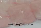 CRQ110 15.5 inches 30*30mm faceted square natural rose quartz beads