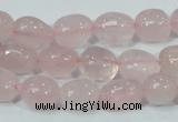CRQ112 15.5 inches 10*13mm nugget natural rose quartz beads
