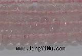 CRQ115 15.5 inches 4*6mm faceted rondelle rose quartz beads