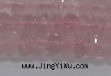 CRQ116 15.5 inches 5*8mm faceted rondelle rose quartz beads