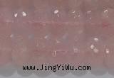 CRQ118 15.5 inches 7*12mm faceted rondelle rose quartz beads
