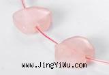 CRQ12 18*19mm pig-shaped A grade natural rose quartz beads
