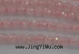 CRQ128 15.5 inches 4mm faceted round natural rose quartz beads
