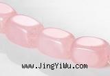 CRQ13 10*14mm cuboid A grade natural rose quartz beads Wholesale