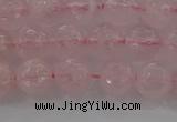 CRQ130 15.5 inches 8mm faceted round natural rose quartz beads