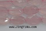 CRQ145 15.5 inches 8*10mm faceted oval natural rose quartz beads