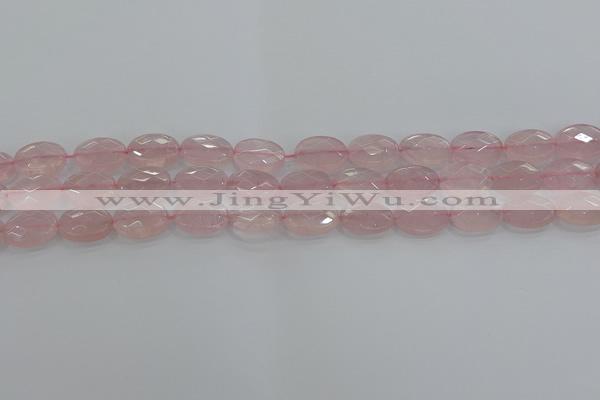 CRQ145 15.5 inches 8*10mm faceted oval natural rose quartz beads