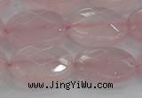 CRQ148 15.5 inches 13*18mm faceted oval natural rose quartz beads