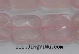 CRQ158 15.5 inches 20mm faceted square natural rose quartz beads