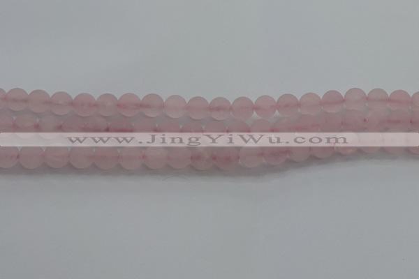 CRQ182 15.5 inches 8mm round matte rose quartz beads wholesale