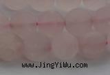 CRQ183 15.5 inches 10mm round matte rose quartz beads wholesale