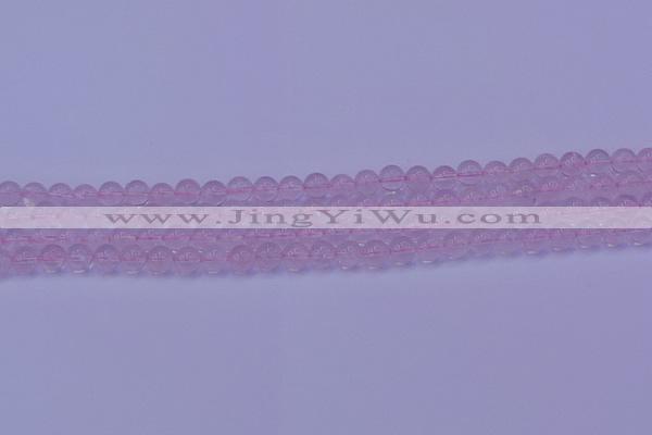 CRQ200 15.5 inches 4mm round Mozambique rose quartz beads