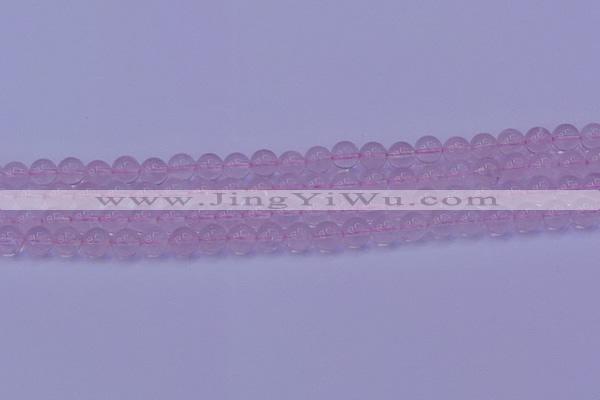 CRQ201 15.5 inches 6mm round Mozambique rose quartz beads