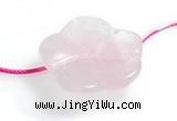 CRQ21 17 inches 24mm carved flower rose quartz beads Wholesale