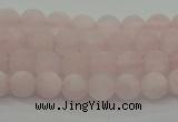 CRQ220 15.5 inches 4mm round matte rose quartz gemstone beads