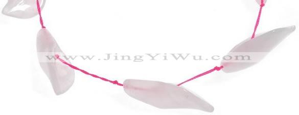 CRQ23 14*35mm daffodilly petal rose quartz beads Wholesale
