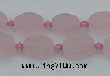 CRQ231 15.5 inches 10*14mm oval rose quartz beads wholesale