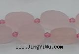 CRQ233 15.5 inches 11*18mm oval rose quartz beads wholesale