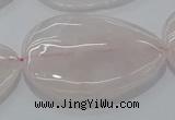 CRQ243 15.5 inches 30*40mm flat teardrop rose quartz beads