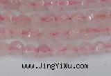 CRQ280 15.5 inches 4mm faceted round rose quartz beads wholesale
