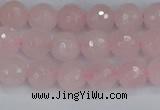 CRQ281 15.5 inches 6mm faceted round rose quartz beads wholesale