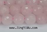 CRQ283 15.5 inches 10mm faceted round rose quartz beads wholesale