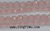 CRQ288 15.5 inches 4mm faceted round rose quartz gemstone beads