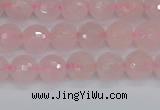 CRQ289 15.5 inches 6mm faceted round rose quartz gemstone beads